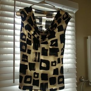 Michael Kors Black and Ivory Blouse